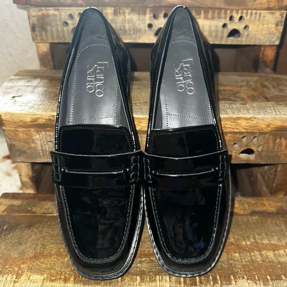 NEW Franco Sarto Quinnley Women's Black Patent Loafers Sz 9 - Picture 6 of 13